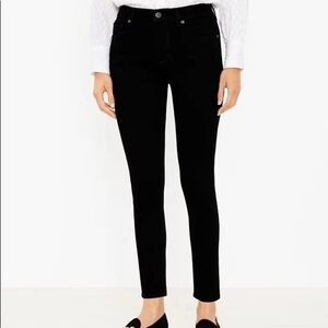 Loft The Skinny Black Mid-rise Jeans • 28/6